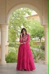 Ka 1271 Georgette Bandhani Print Work Navratri Gown Collection